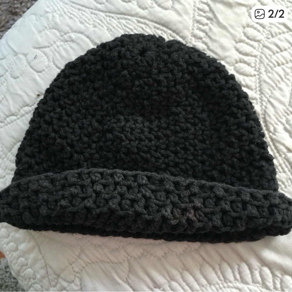 Black Knit Beanie Warm Winter Hat